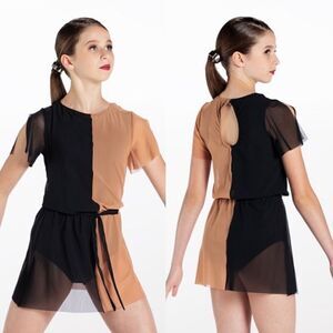 Weissman dance costume dress black tan The Thief And The Moon 13746 adult XSA